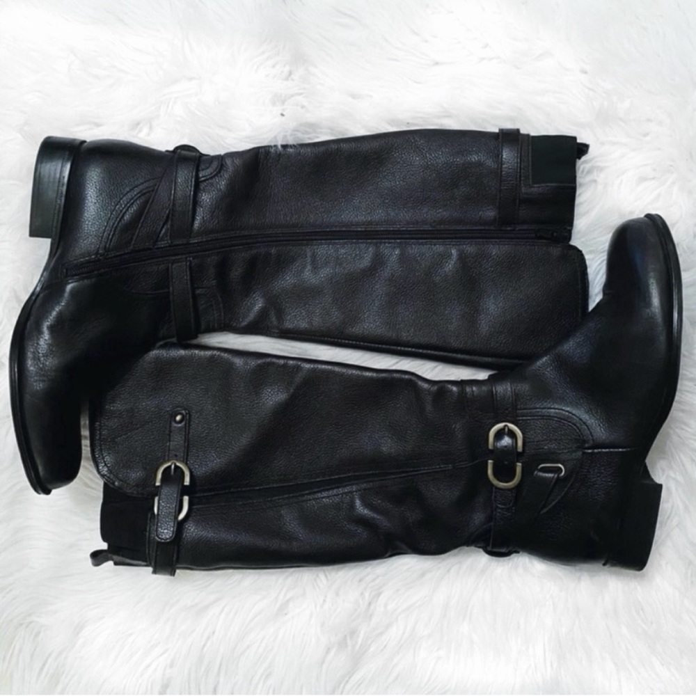 NEW! Women Naturalizer Black Leather Riding Boots Size 8.5